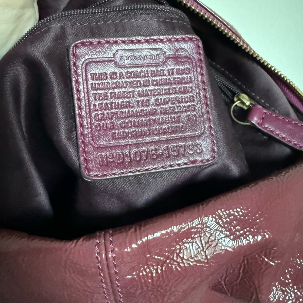 Coach Vintage Patent Leather Burgundy Women's Bag